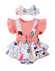 Girl Clothes for Newborn Baby 2Pcs Infant Girl Outfits small Ruffles S